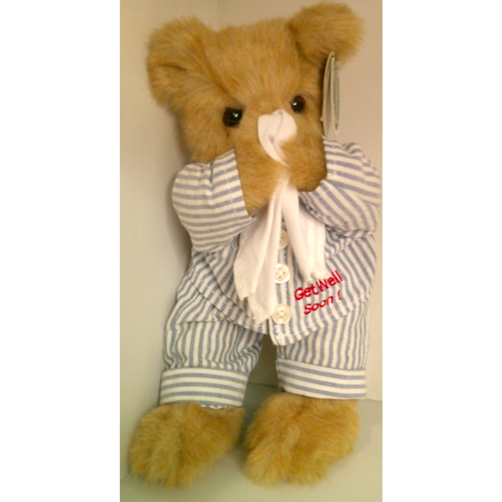 The Bearington Collection "Illie Willie" Plush Stuffed Animal Get Well Bear